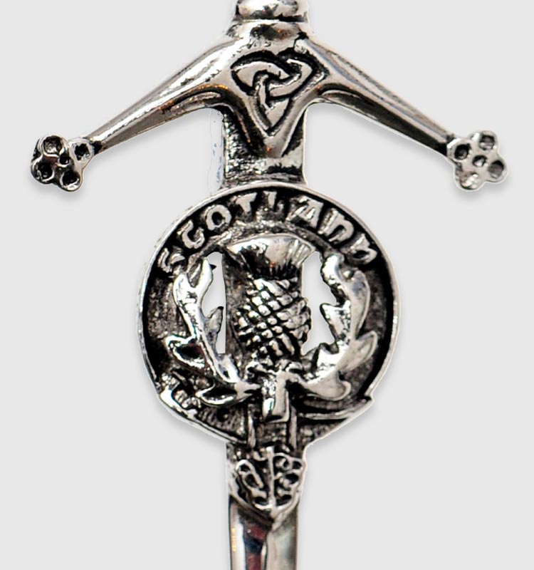 Scottish Thistle Crest Kilt Pin High Chrome Finish/Thistle Crest Kilt Pin/kilt