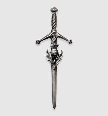Scottish Thistle Crest Kilt Pin High Chrome Finish/Thistle Crest Kilt Pin/kilt