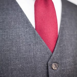 Charcoal tweed waistcoat. Made in Scotland from 100% pure new wool.