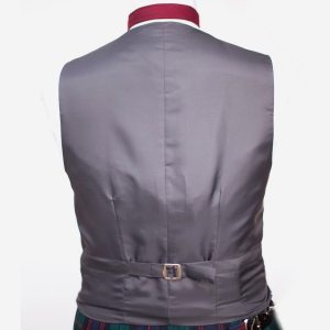 Charcoal tweed waistcoat. Made in Scotland from 100% pure new wool.