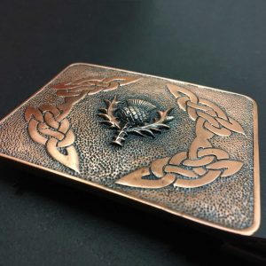 Copper Thistle Belt Buckle