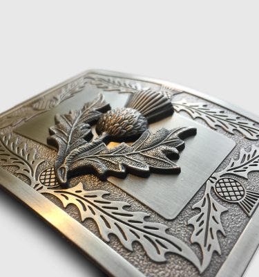 Classic Thistle Belt Buckle Close