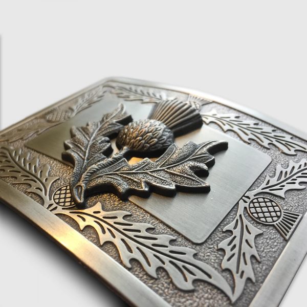 Classic Thistle Belt Buckle Close