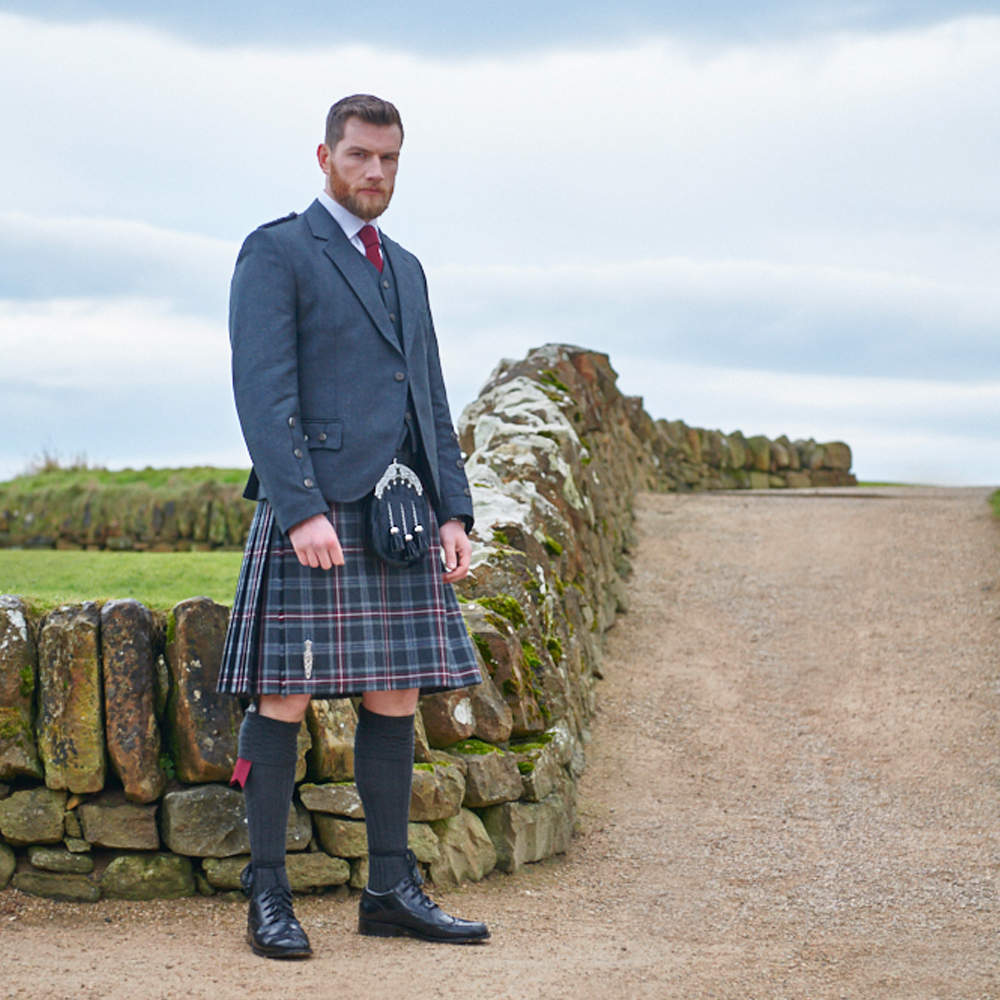 Tweed Crail Highland Prince Charlie Kilt Jacket and Waistcoat Scottish All Sizes