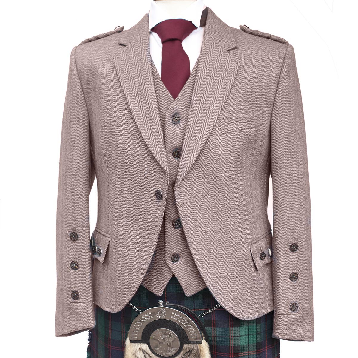 grey kilt jacket