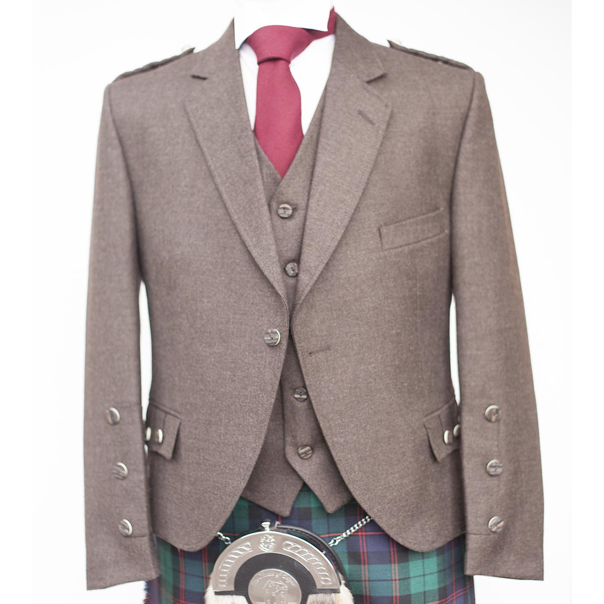 grey kilt jacket