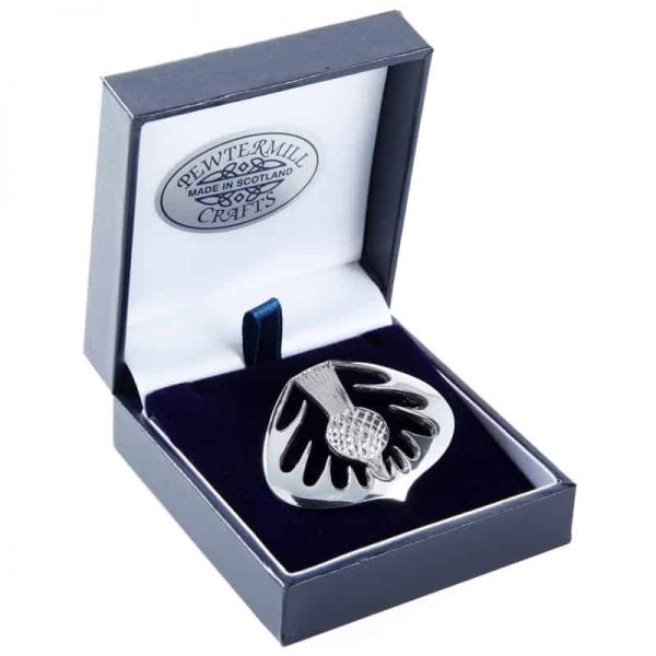 Thistle Pewter brooch
